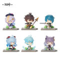 Genshin Impact Anime Figure Battlefield Heroes Zhongli Liyue Keqing Qiqi Chongyun Collectible Model Kawaii Doll Toys Gifts Kids. 