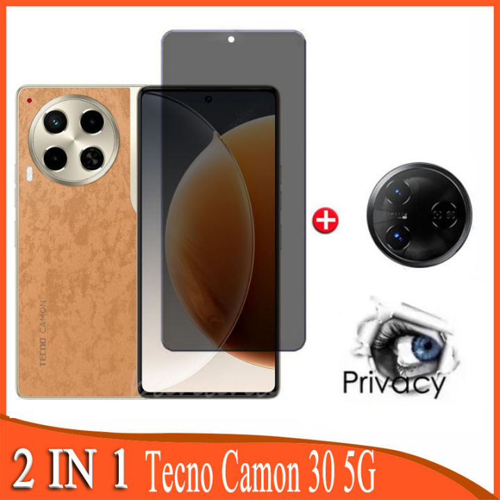 Tecno Camon 30 5G Tempered Glass for Tecno Camon 30 20 Pro 5G 4G 2 in 1 Anti-Spy Privacy Screen Protector Glass Film