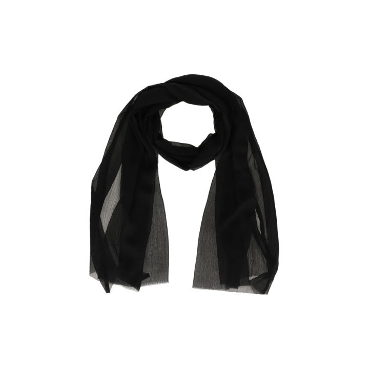 Dubatta Stoller Scarf for Women in Black Crinckle Chiffon