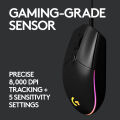 Logitech G102 LIGHTSYNC RGB 6 Button Gaming Mouse (Black). 