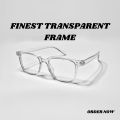 Korean Style Original Transparent Square Frame Glasses for Men - Women Clear Lens Glasses Anti Blue Frame Spectacles For Men And Women. 