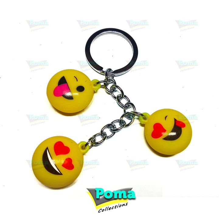 Emoji%20Face%20Keychain%20Key%20Holder%20Key%20Rings%20For%20Girls%20School%20Bags,%20Bikes%20&%20Cars%203%20Emoji%20Faces%20in%20One%20Key%20Chain%20-%20Image%207