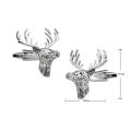 【happy one】Animal Arts Deer Cufflinks For Men Quality Material Silver Color Cuff Links. 