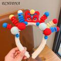 ECHIDNA Cute Cartoon Headband Adorable Cartoon Bear Plush Ball Hairband Colorful Anti-slip Headband for Styling Photo Props Cartoon Character Headband. 