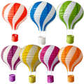 Hot air balloon handmade paper shopping mall DIY striped modern minimalist kindergarten decoration lantern. 