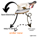 DC 12V Solar Iron – Portable, Energy-Efficient, & Eco-Friendly Travel Iron with Solar Panel for Home and Outdoor Use|New Technology Automatic 12 Volts Direct Battery Operated Solar Energy DC Power UPS Dry Iron Best Quality. 