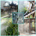 DIY Garden Misting Flow Drip Irrigation with Mist Nozzle Sprinkler. 