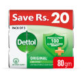 Dettol Soap Original 80gm - Pack of 3. 