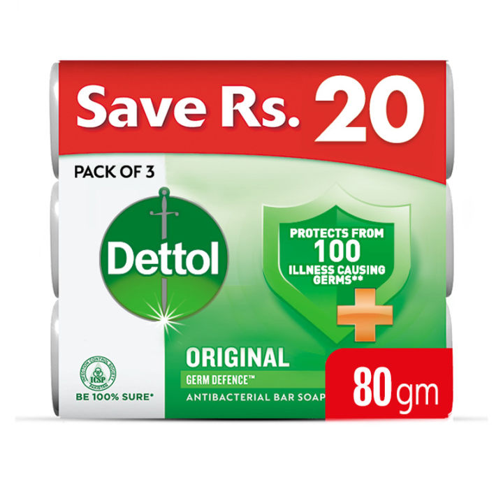 Dettol Soap Original 80gm - Pack of 3