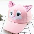 I LOVE DADDY&MUMMY-Summer New Cute Cartoon Cat Ear Girls Cap Adjustable Baseball Cap for Kids Children Girl Sun Hat. 