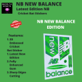Latest Edition NB New Balance 3D Bat Stickers | New Version 2023 NB New Balance 3D Embossed Cricket Bat Sticker | Players Edition  3D Bat Stickers. 