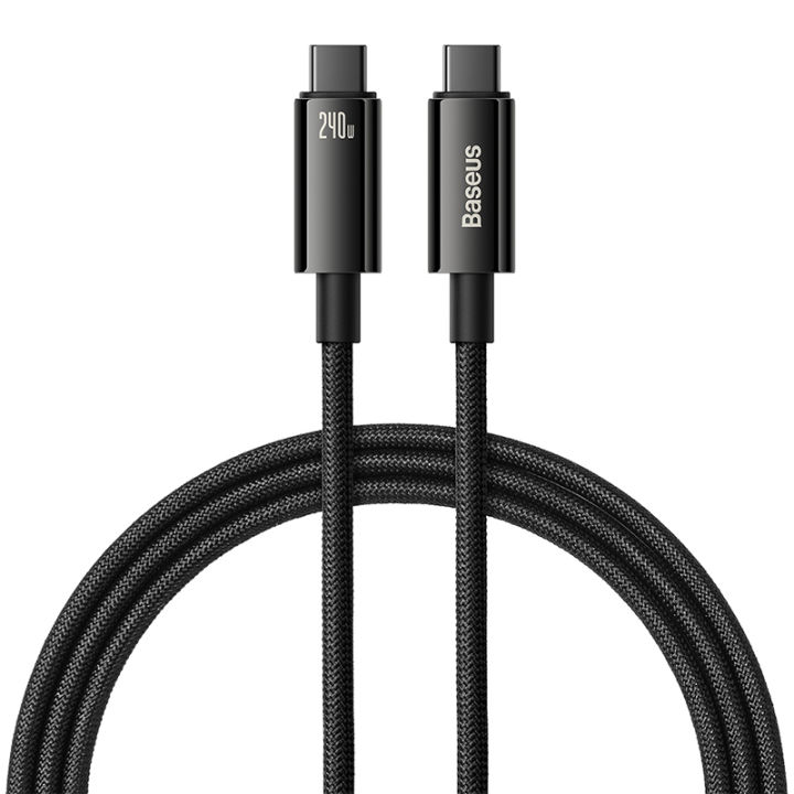 Baseus 240W Tungsten Gold Type-C to Type-C Fast Charging Data Cable, with Data Transfer Speed 480Mbps