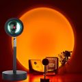Sunset Projection Lamp, Sunset Light with USB Plug, 180 Degree Rotation Sun Light Lamp, LED Night Light Projector Lamp for Living Room and Bedroom(Sunset Red). 