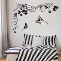 jm8062 Black Flying Butterfly Wall Stickers for Living room Bedroom Tv Sofa Background Window Glasses Home Decals Art Murals Home Decor. 