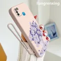 Casing Infinix smart 5 phone case softcase liquid silicone protector smooth shockproof bumper cover new design comic flower cartoon ytyhh01. 