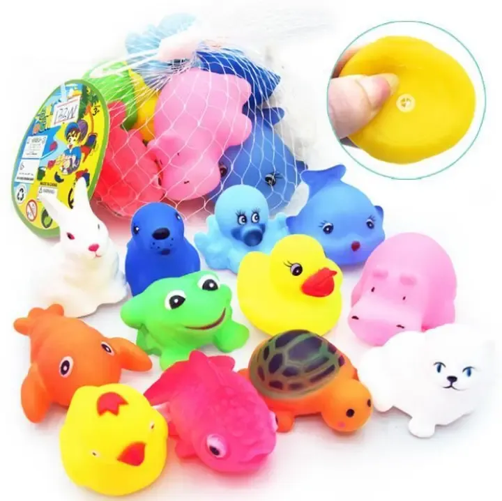 6%20Pcs%20-%20Soft%20Rubber%20Baby%20Bath%20Toys%20Set%20-%20Whistle%20Water%20Toy%20For%20Kids%20Boys%20and%20Girls%20-%20Image%202