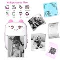 Mini Pocket Photo Printer - Bluetooth Pictures Stickers Machine -  Mini Sticker Label Printer - Mini Thermal Printing Machine - Rechargeable Office Portable  printer - Gift For Kids. 