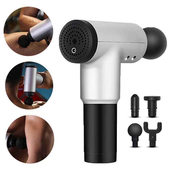 Deep Tissue Massager Rechargeable Relaxation Machine for Muscle For Pain Relief, Handheld Body Massager For Unisex - Black
