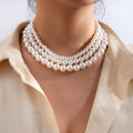 Wholesale High Quality Real Fresh Water Pearl Necklace Mens Stainless Steel Natural Freshwater Pearl Choker Pearl Necklace. 