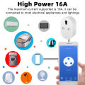 16A Smart WiFi Plug for AC, Geyser, Heaters, TVs, Fan Wifi Smart Plug With Power Monitoring Smart Life App, Alexa and Google Assistant, 16 ampere wifi plug, 3 pin round power plug. 