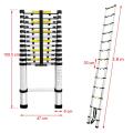 Best Telescoping Ladder 12.5 Feet Fine Quality The Ultimate Heavy Duty Foldable Aluminum Extension Multi-Purpose Ladder. 