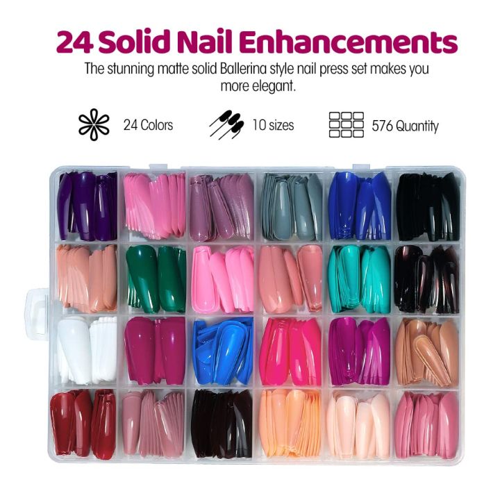 576%20Pcs%20Box%20Colorful%20Artifical%20Nails%20Acrylic%20Full%20Cover%20Nail%20%7C%20Fake%20Nails%20%7C%20Fancy%20Artifical%20Nails%20%7C%20French%20nails%20%7C%20Nails%20For%20girls%20In%20Multicolours%20-%20Image%206