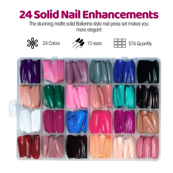 576%20Pcs%20Box%20Colorful%20Artifical%20Nails%20Acrylic%20Full%20Cover%20Nail%20%7C%20Fake%20Nails%20%7C%20Fancy%20Artifical%20Nails%20%7C%20French%20nails%20%7C%20Nails%20For%20girls%20In%20Multicolours%20-%20Image%206