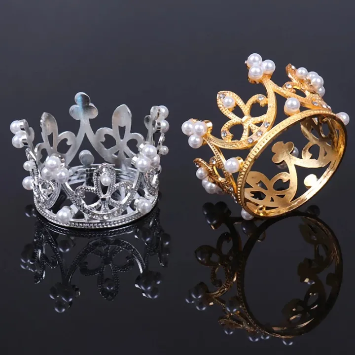 1PC%20Mini%20Crown%20Cake%20Topper/%20Romantic%20Pearl%20Garland/%20Birthday%20Wedding%20Engagement%20Cake%20Decoration%20-%20Image%205