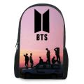 BTS Army Pink Backpack, College BTS bag, Laptop Bag for BTS Lovers. 