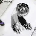 ECHIDNA Men Winter Scarf Tassel English Stylish Washable Men Muffler. 