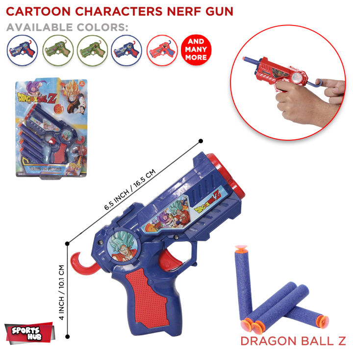 Cartoon Characters NERF Shooter Gunn For Kids Indoor And Outdoor Toys With Good Quality Elite Suction N.erf Darts Best Gifts Multicolor Color Super Power Gn Dragon Ball Z, Ninja Turtles, Paw Patrol, Avengers, Spider Man