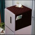 Cotton Quilted Fridge cover with Multi-Purpose Side Pockets. 