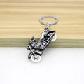 [New Arrival] Metal Bike Motorcycle Keychain Rust-free Zinc Alloy Movable Tires For Key Holders Key Rings Men Boys Car Bike. 