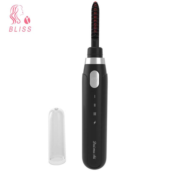 Bliss Electric Eyelash Curler Rechargeable Heated Eyelash Curler with 3 Temp Settings for Long Lasting Natural Curl Makeup Tool for Women in Asia Eyelash Curler with Temperature Control