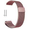 22mm Rose Gold Stainless Strap for Zero luna zero ignite Dany loop pro Ronin R07 Mibro X1 Haylou Rs4 GTR 47mm GTR Stratos Samsung watch 4 classic 46mm Haylou RT Huawei GT 2 Pro LG Urbane Samsung Watch 46mm Samsung Gear S3 Frontier Samsung Gear S3 Classic. 