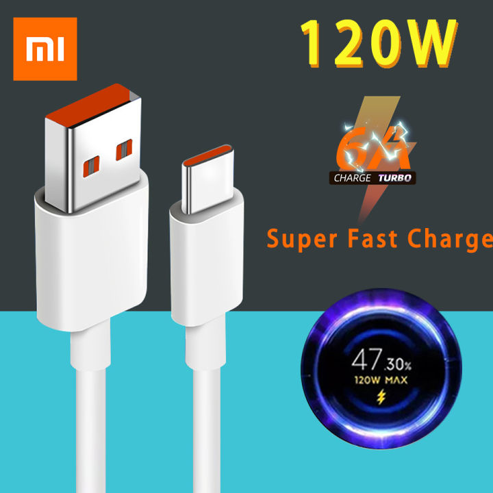100% Original Xiaomi 120w Turbo Charger Cable 33w 67W 120w Fast Charging 6A For Redmi Note 12/11S/ Note 10/ Note 10 Pro/10S/Note 9 Pro Max