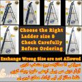 Iron Ladder 5 , 6 , 7 , 8 , 9 , 10 Feet Folding ladder , heavy duty foldable ladder , handle and plateform. 