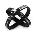 YQ504 Anime Comics Hunters Bangle Bracelets Elastic Wristlet Cartoons Sports Waterproof Black Wristband Rubber Bracelet Jewelry. 