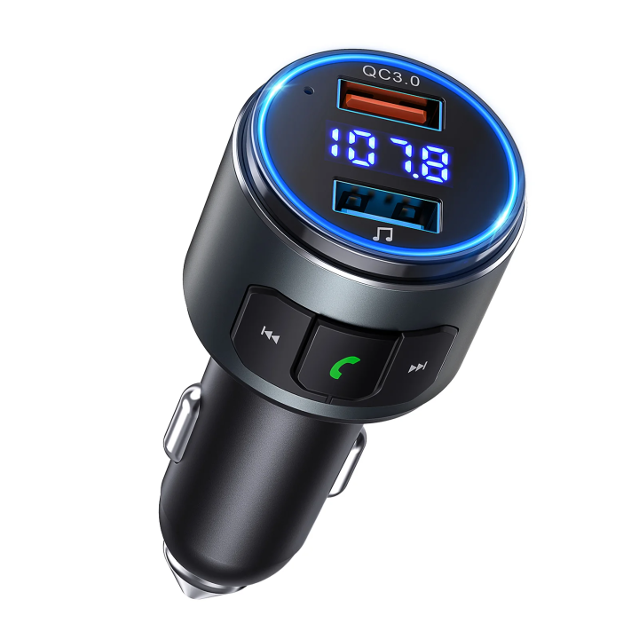 Car FM Transmitter USB QC 3.0 Quick Charge Mobile Charger  Bluetooth 5.0 (VicTsing)