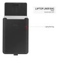 Premium Soft PU Leather Sleeve with Folding Stand Feature & Handle For MacBook Air/Pro 13 Inch & 13.3 Inch Case Ultra Thin – Black. 