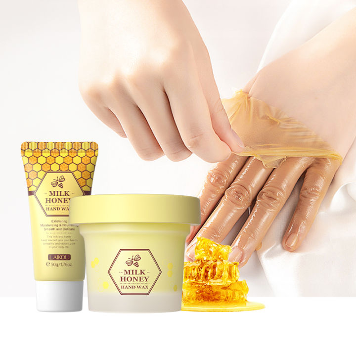 LAIKOU Milk Honey Hand Mask Nourishing Moisturizing Skin Slough Off Dead Skin 50g/100g/120g/300g