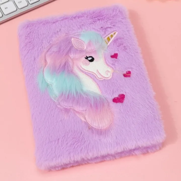 CUTE%20DIARY,%20PLUSH%20FURRY%20NOTEBOOK%20DIARY,%20UNICORN%20DIARY%20-%20Image%203