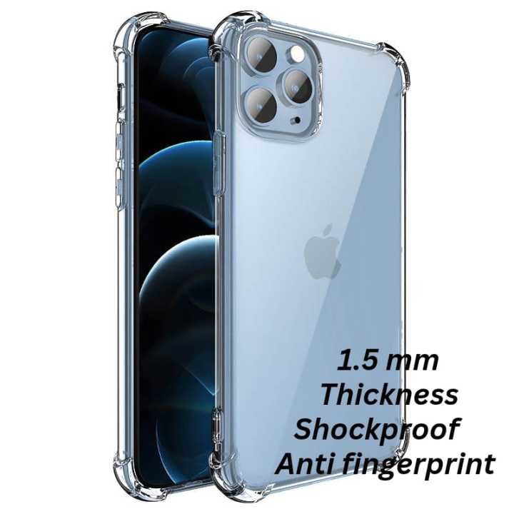 Iphone 13 pro & 13 pro Max 1.5 mm bumper Case,Transparent Crystal Clear Shockproof TPU Bumper Phone Case Back Cover
