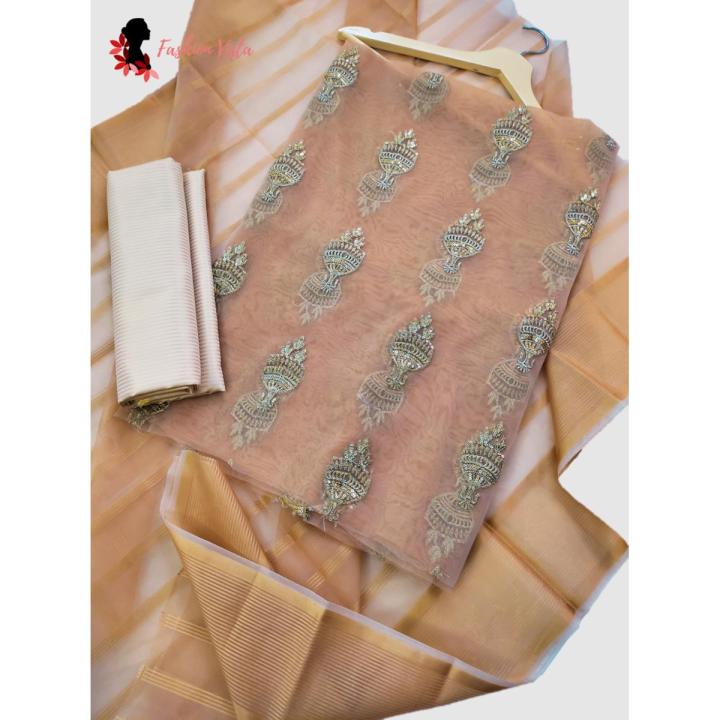 Fashion%20Vista%20Organza%203%20Piece%20Unstitched%20Suit%20Embroidered%20Shirt%20&%20Trouser%20with%20Organza%20Dupatta%20-%20Peach%20-%20Image%202