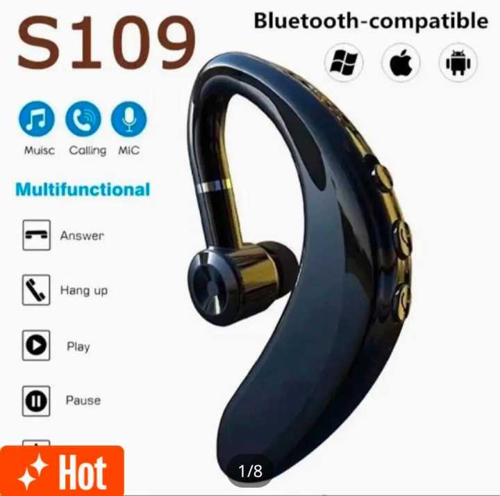 S109 Universal Original Wireless Bluetooth Headset Hanging Ear Unisex Driving Can Answer The Phone Long Standby 1 Minute Fast Charge Single Headset