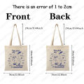 You Get Me Looking for Attention Pattern Tote Bag Rabbit Canvas Handbag for Daily Commuting Kpop Shoulder Bag Newjeans Fans Gift. 