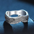 New Angel Wings Rings for Men and Women Fashion Retro Trend Ring Light Luxury Niche Design Simple Ring. 