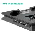 PS4 Slim Vertical Stand with Cooler Cooling Fan Controller Charger Charging Dock Station PlayStation 4 PS 4 S Games Accessories. 