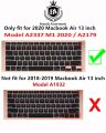 Shell Case For Apple Macbook New Air 13 Inch for A2337 M1 Chip 2020 / A1932 / A2179 - Model for Year 2018 2019 2020 2021 Release with Retina Display & Touch ID  - Hard Cover Case Shellcase - Transparent / Black Mate /  Milky White / Pink. 