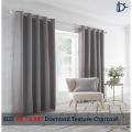 Jacquard Curtains Set, Lined Eyelet Curtains for Room - Diamond Texture Charcoal Grey - Pack of 2. 